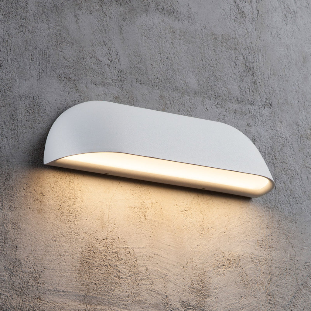LED utevegglampe Front 26 hvit fra forfra