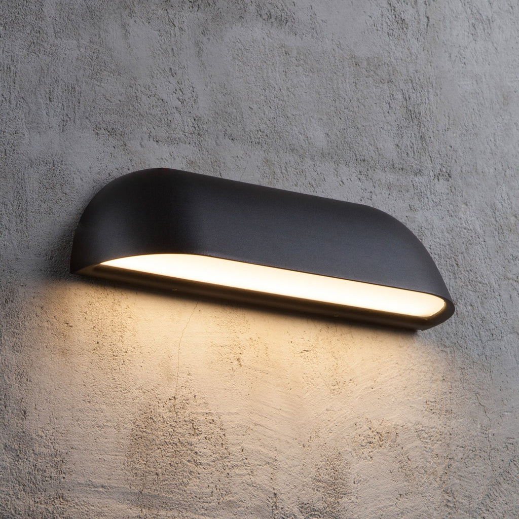 LED utevegglampe Front 26 svart forfra