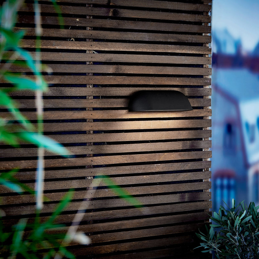 LED utevegglampe Front 26 svart nærbilde