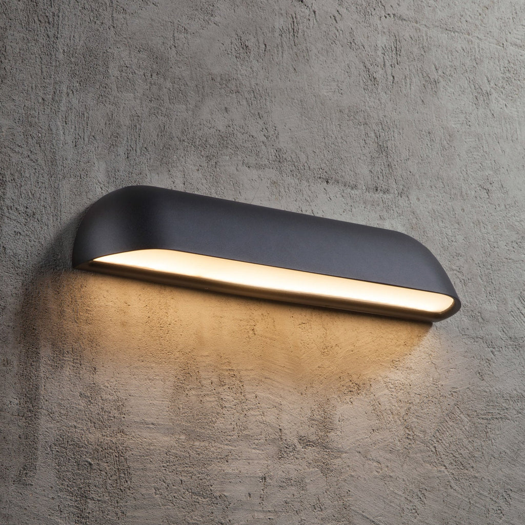LED utevegglampe Front 36 svart forfra