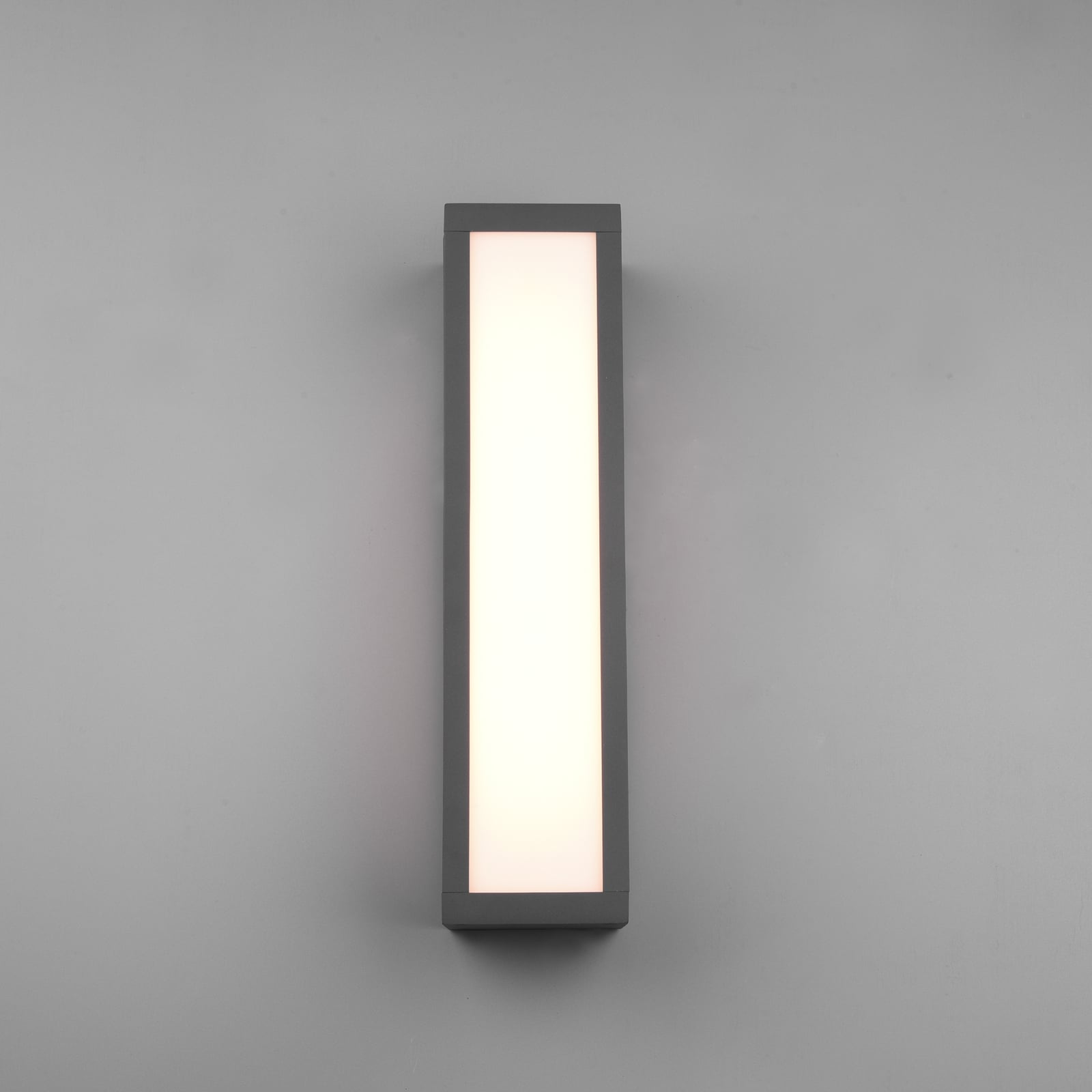 LED utevegglampe Fuerte antrasitt aluminium 36 cm nærbilde av lyskilde