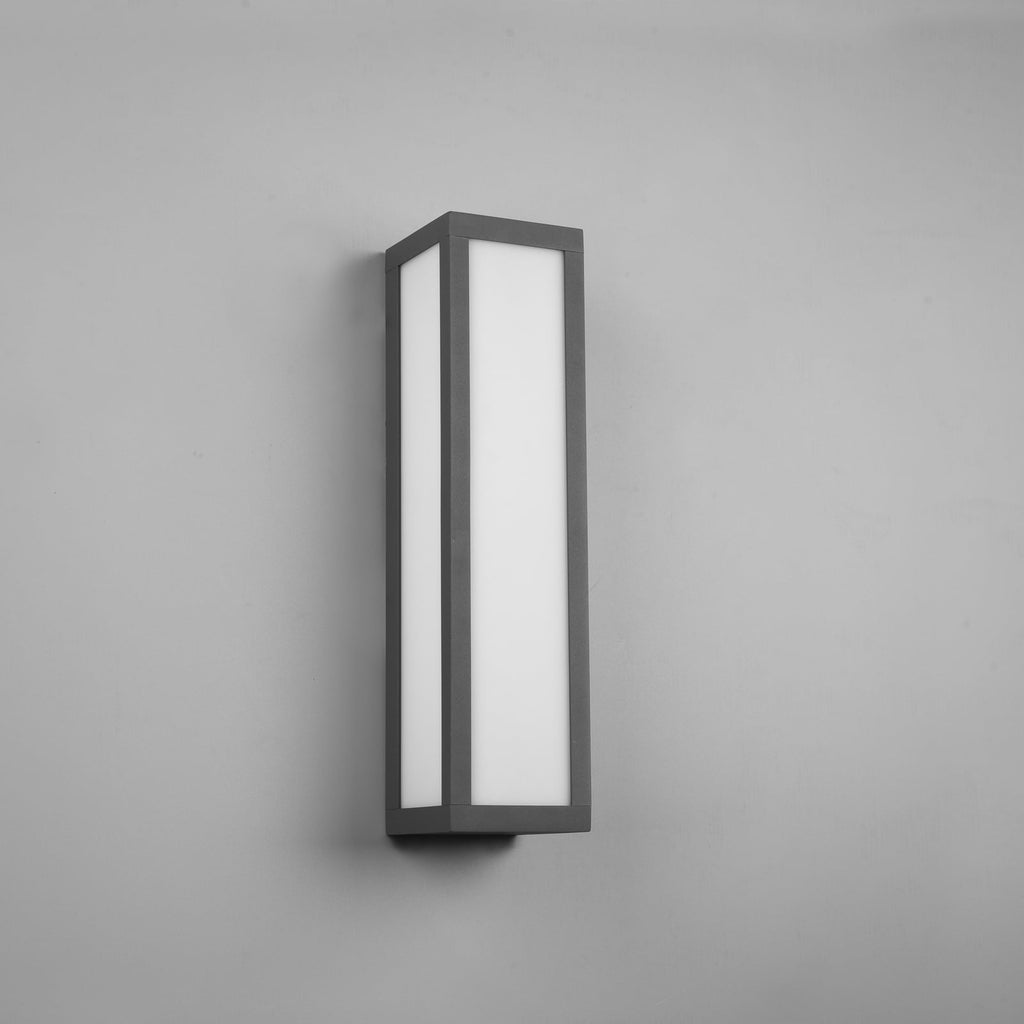 LED utevegglampe Fuerte antrasitt aluminium 36 cm lys i bruk
