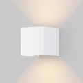 LED utevegglampe Fulton hvit 10x10 cm 6W IP54 forfra