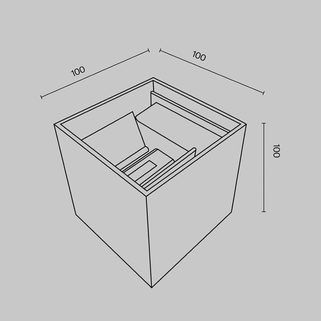 Montert LED utevegglampe Fulton hvit 10x10 cm 6W IP54