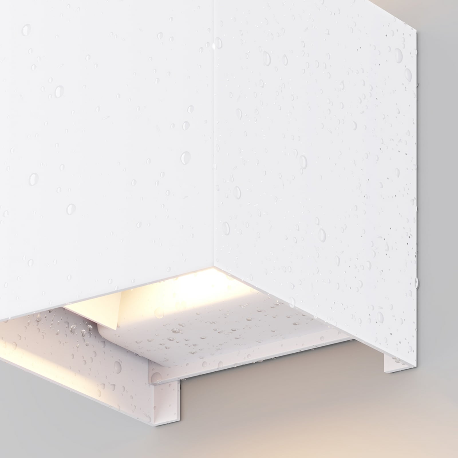 Nærbilde av justerbar lysvinkel på LED utevegglampe Fulton