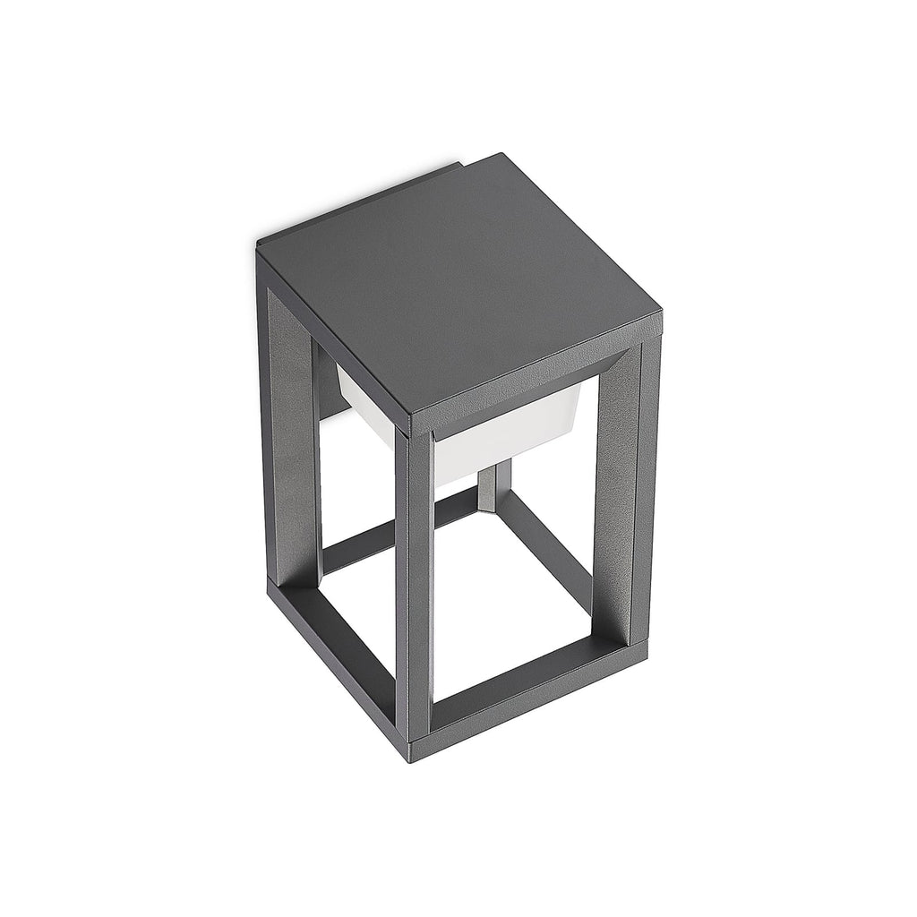 LED utevegglampe Gamion antrasitt aluminium detalj
