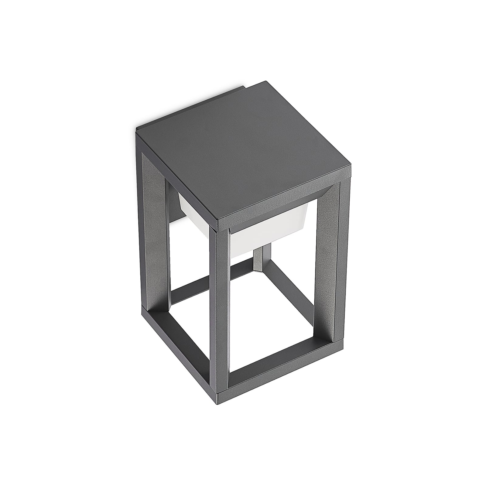 LED utevegglampe Gamion antrasitt aluminium detalj