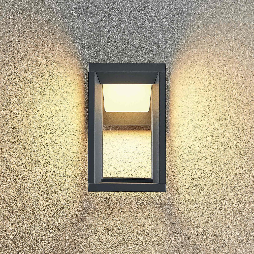 LED utevegglampe Gamion antrasitt aluminium montert