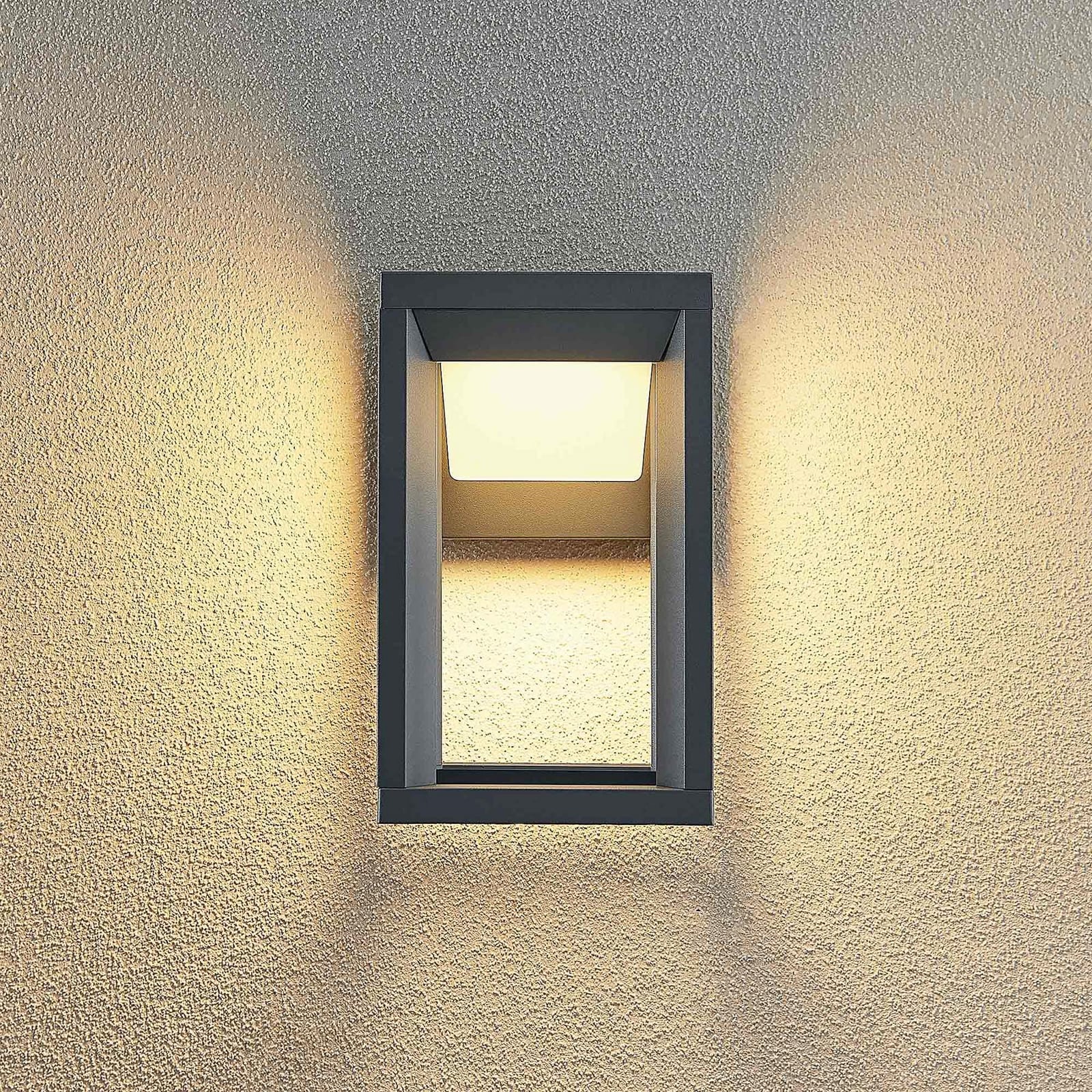 LED utevegglampe Gamion antrasitt aluminium montert