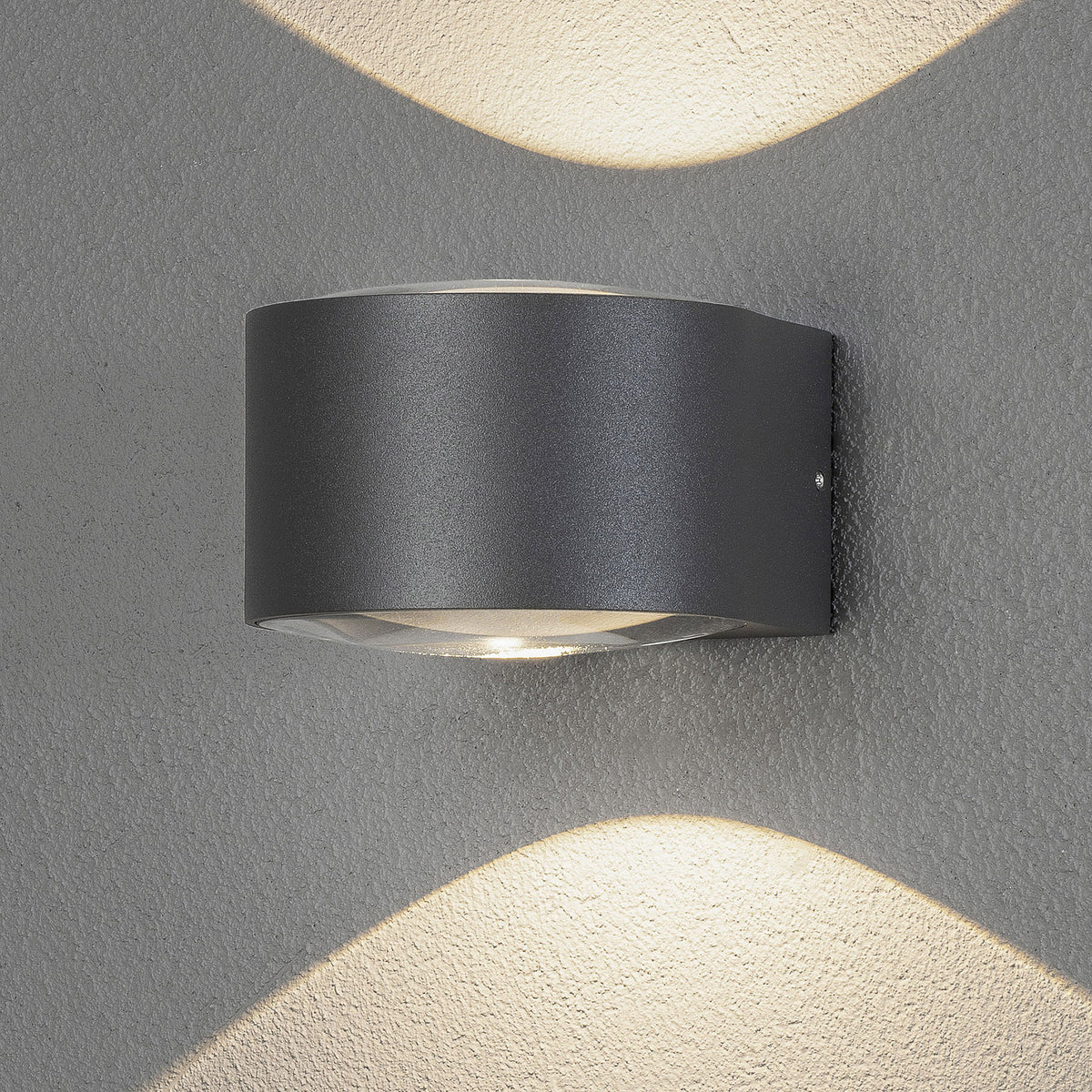 LED utevegglampe Gela opp/ned grå aluminium IP54 bakside