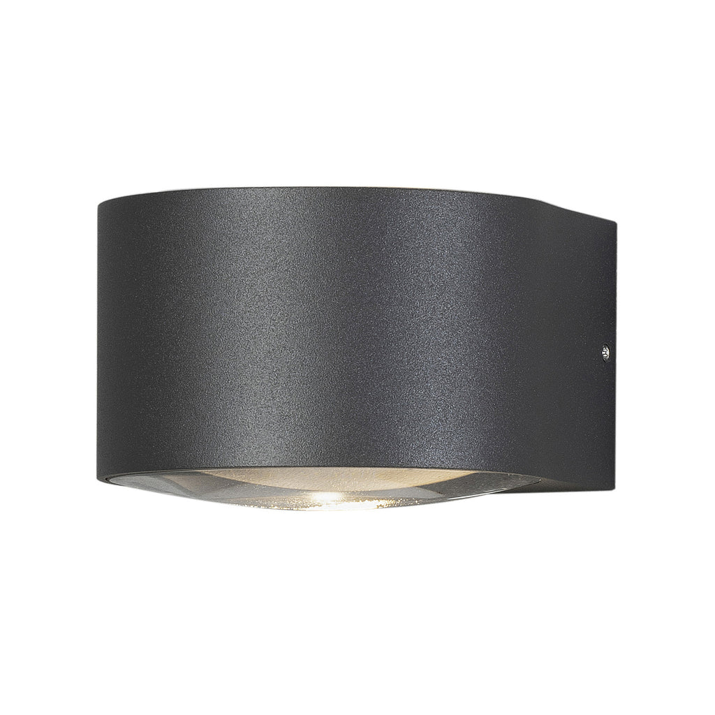 LED utevegglampe Gela opp/ned grå aluminium IP54 detalj