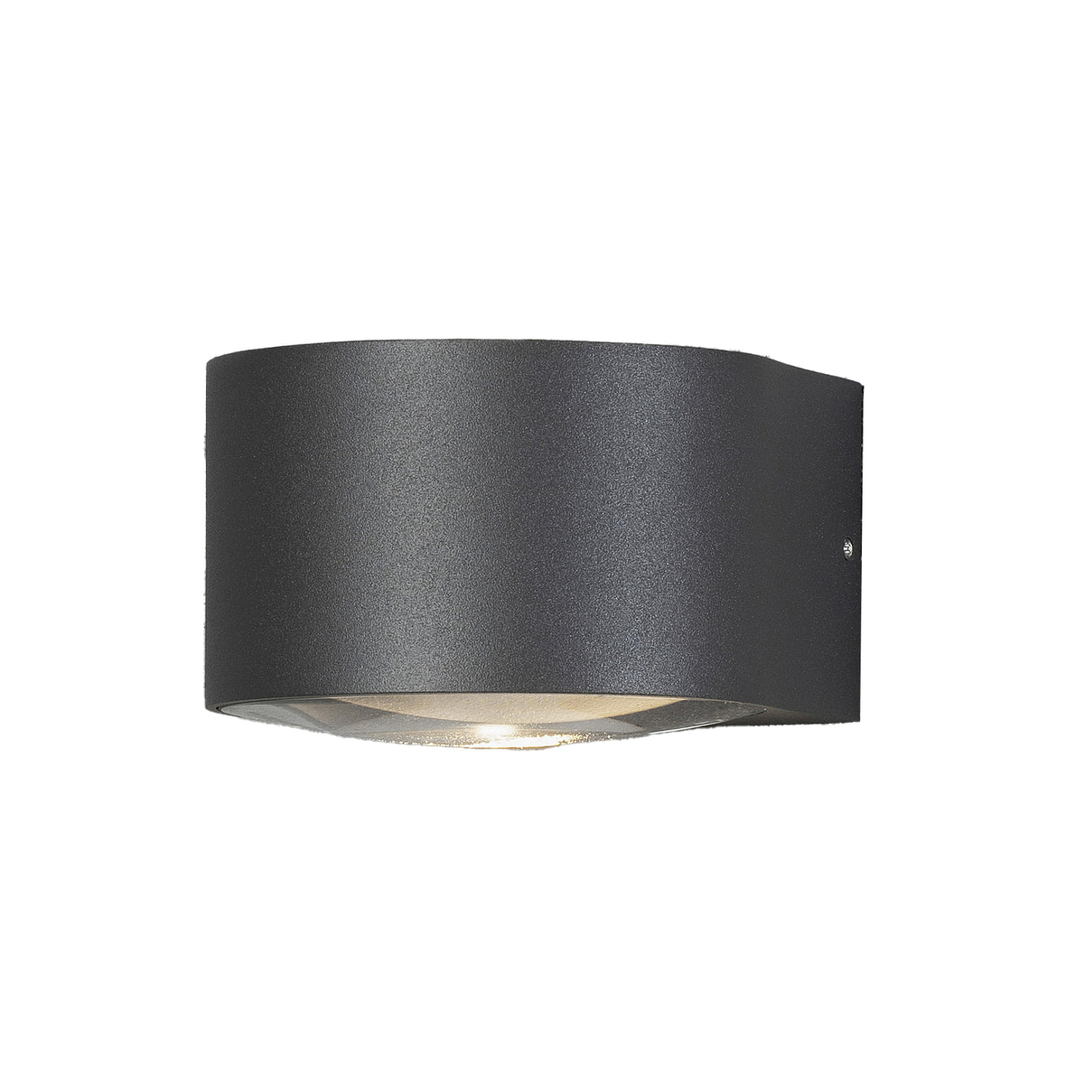 LED utevegglampe Gela halvrund nedlys grå IP54 6W bakside