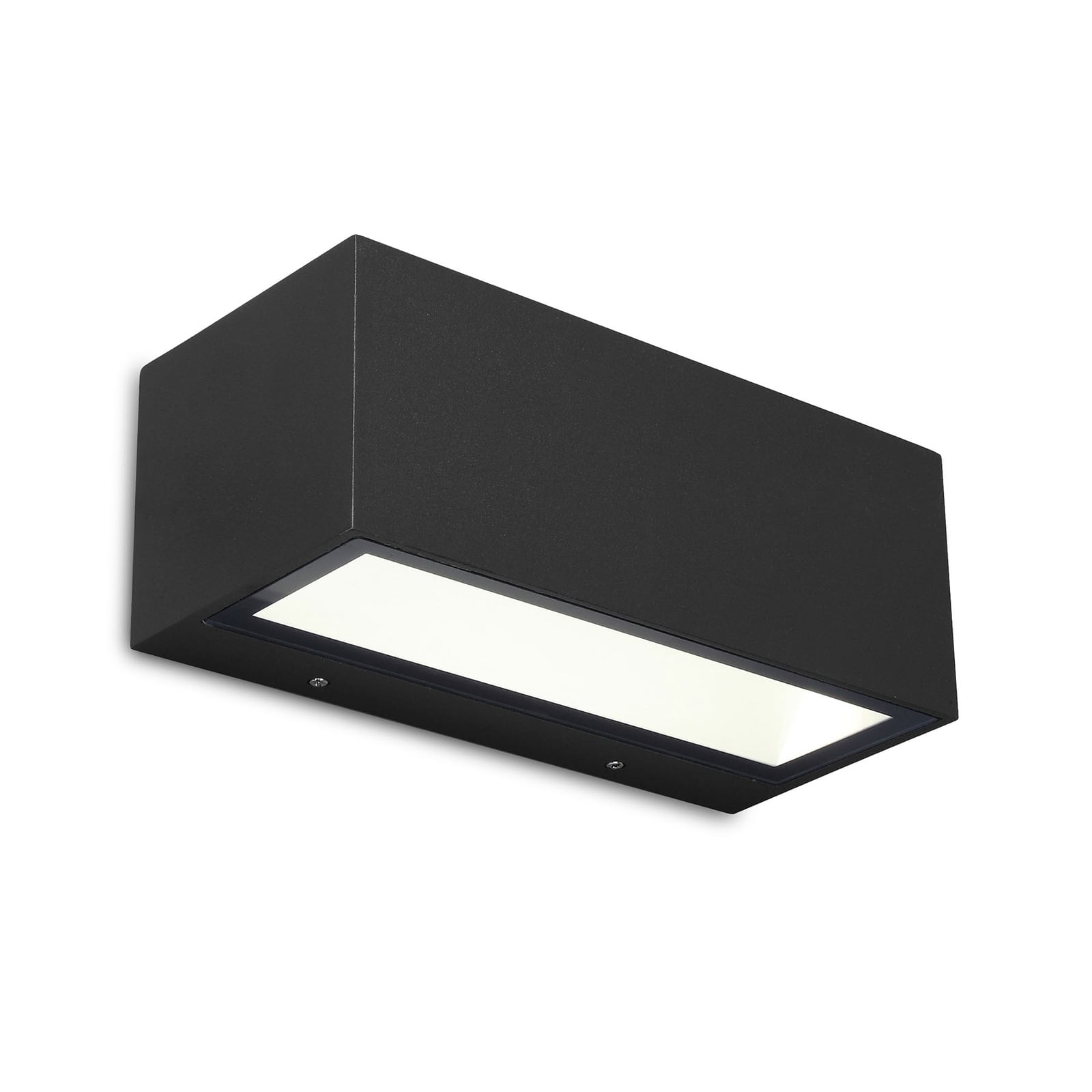 Nærbilde av LED utevegglampe Gemini opp/ned 22 cm 3000K svart IP54