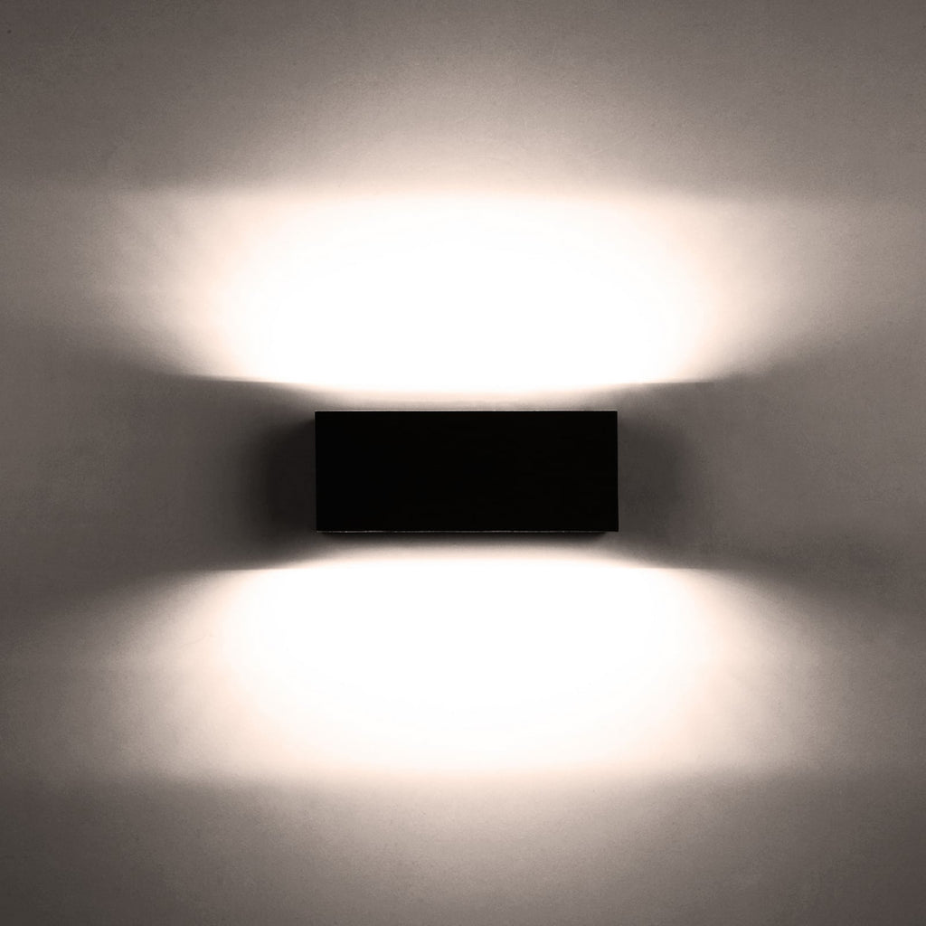 Nærbilde av LED utevegglampe Gemini antrasitt 22 cm