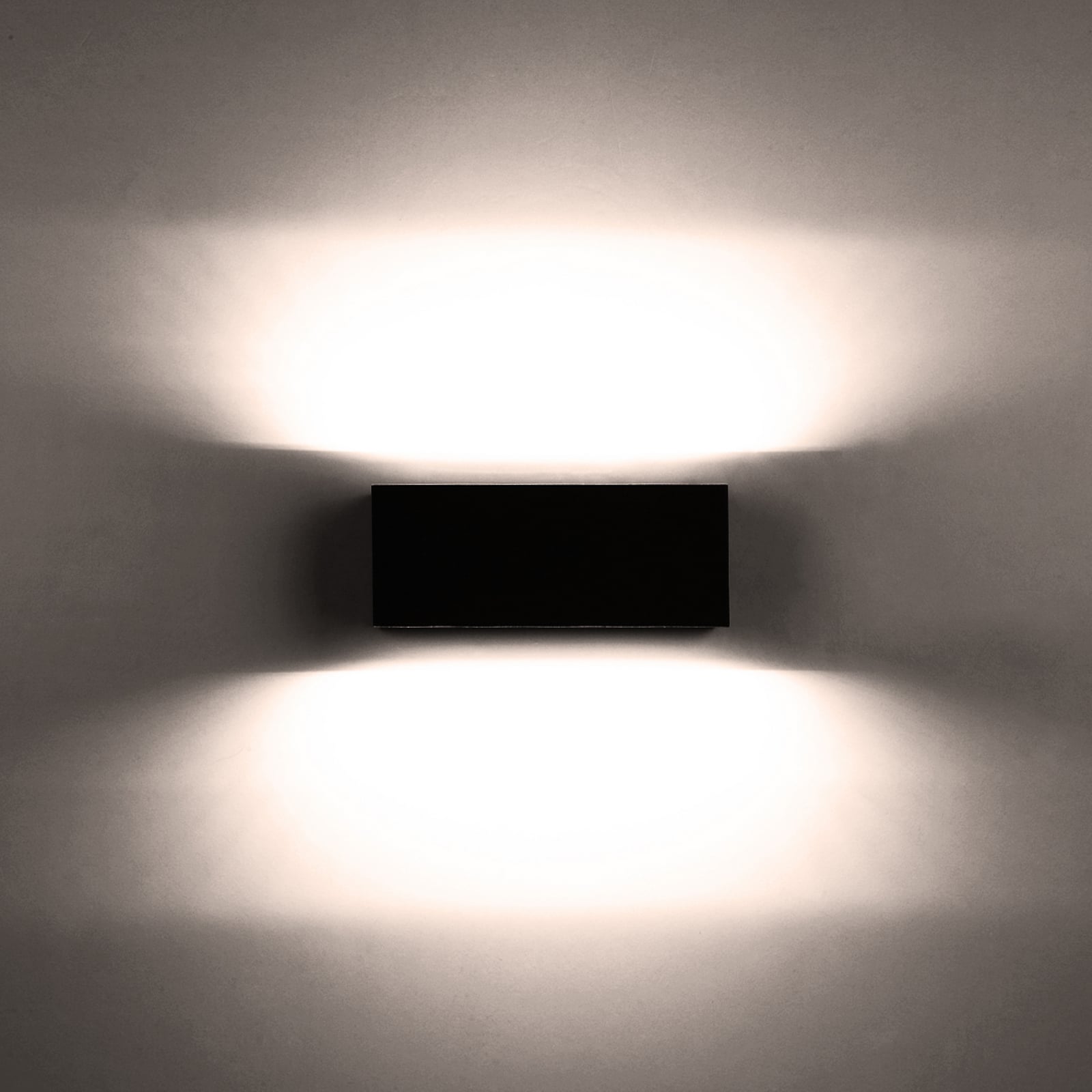 Nærbilde av LED utevegglampe Gemini antrasitt 22 cm
