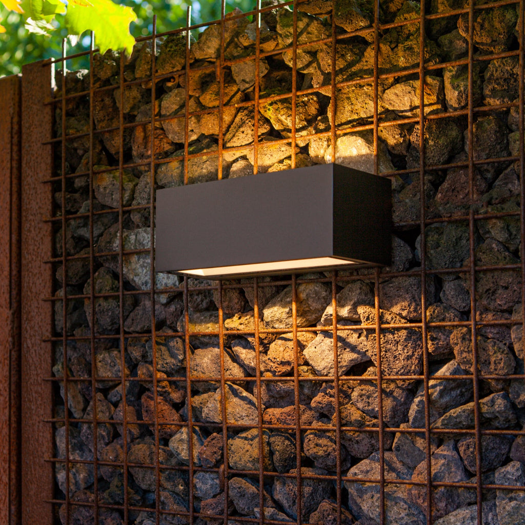 LED utevegglampe Gemini antrasitt 22 cm 3000K IP54 - LUTEC