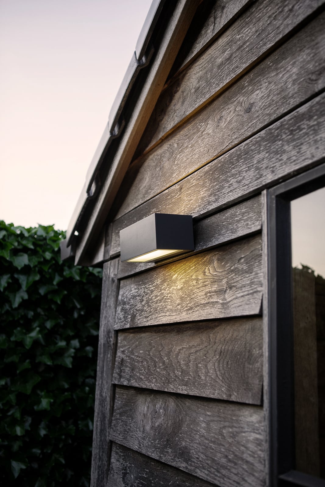 LED utevegglampe Gemini antrasitt 22 cm 3000K IP54 - LUTEC
