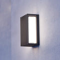 LED utevegglampe Genovese med bevegelsessensor svart IP65 forfra
