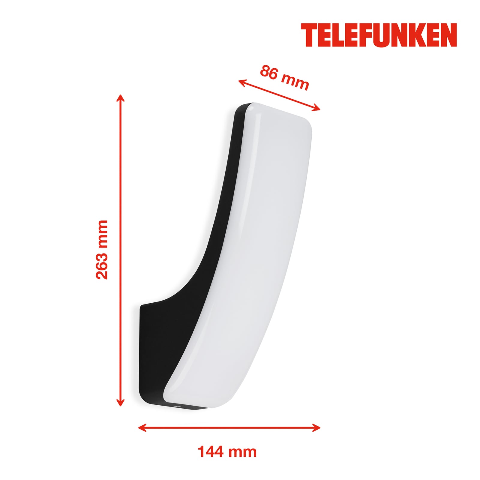 Detaljbilde av LED utevegglampe Gent svart 15W 4000K 1800lm IP44
