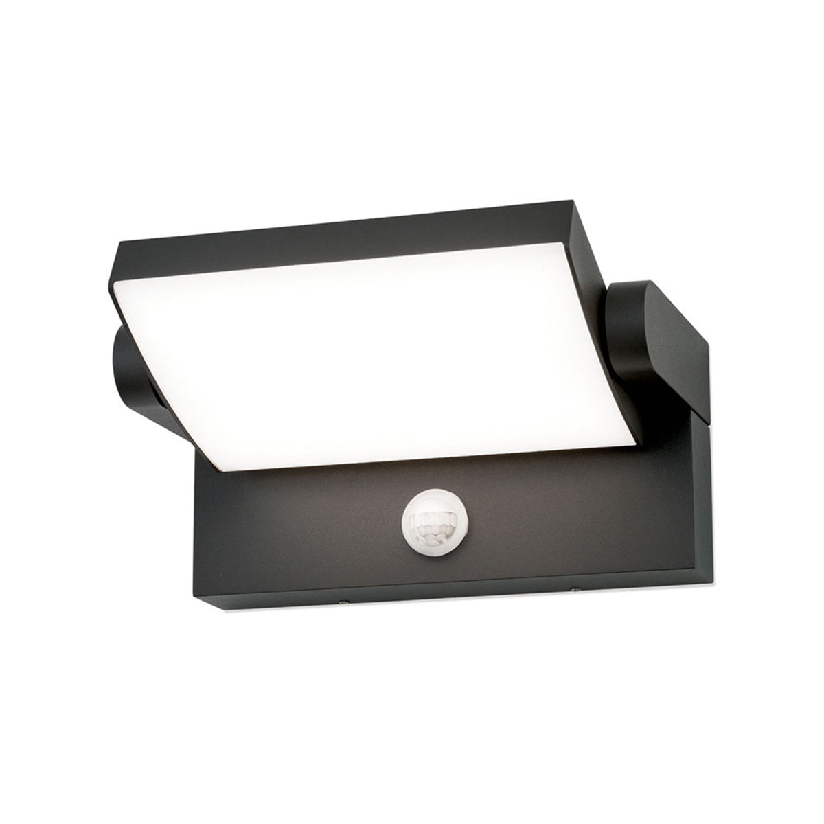 LED utevegglampe Ginger med bevegelsessensor antrasitt IP54 montert