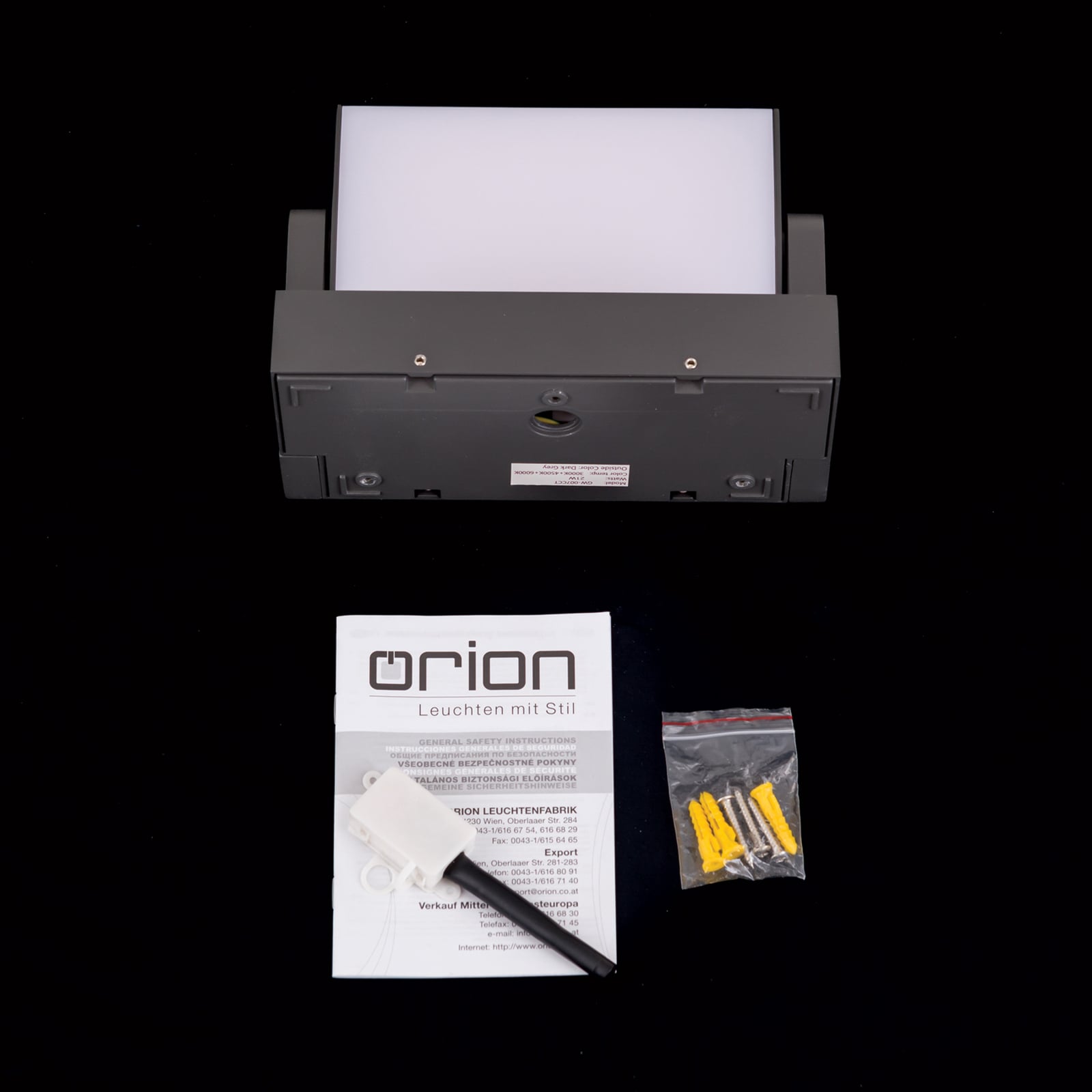 LED utevegglampe Ginger med bevegelsessensor hvit IP54 sideprofil