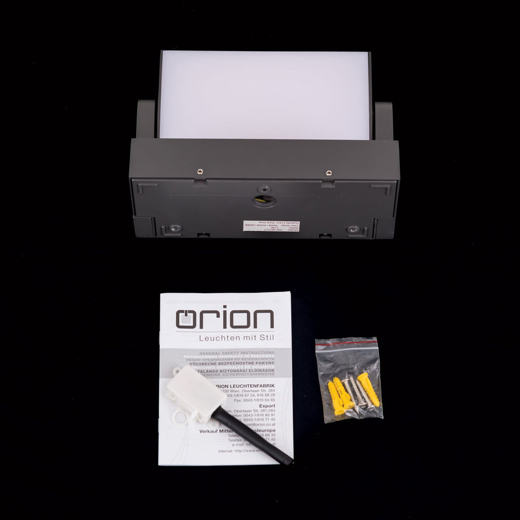 LED utevegglampe Ginger med bevegelsessensor hvit IP54 sideprofil