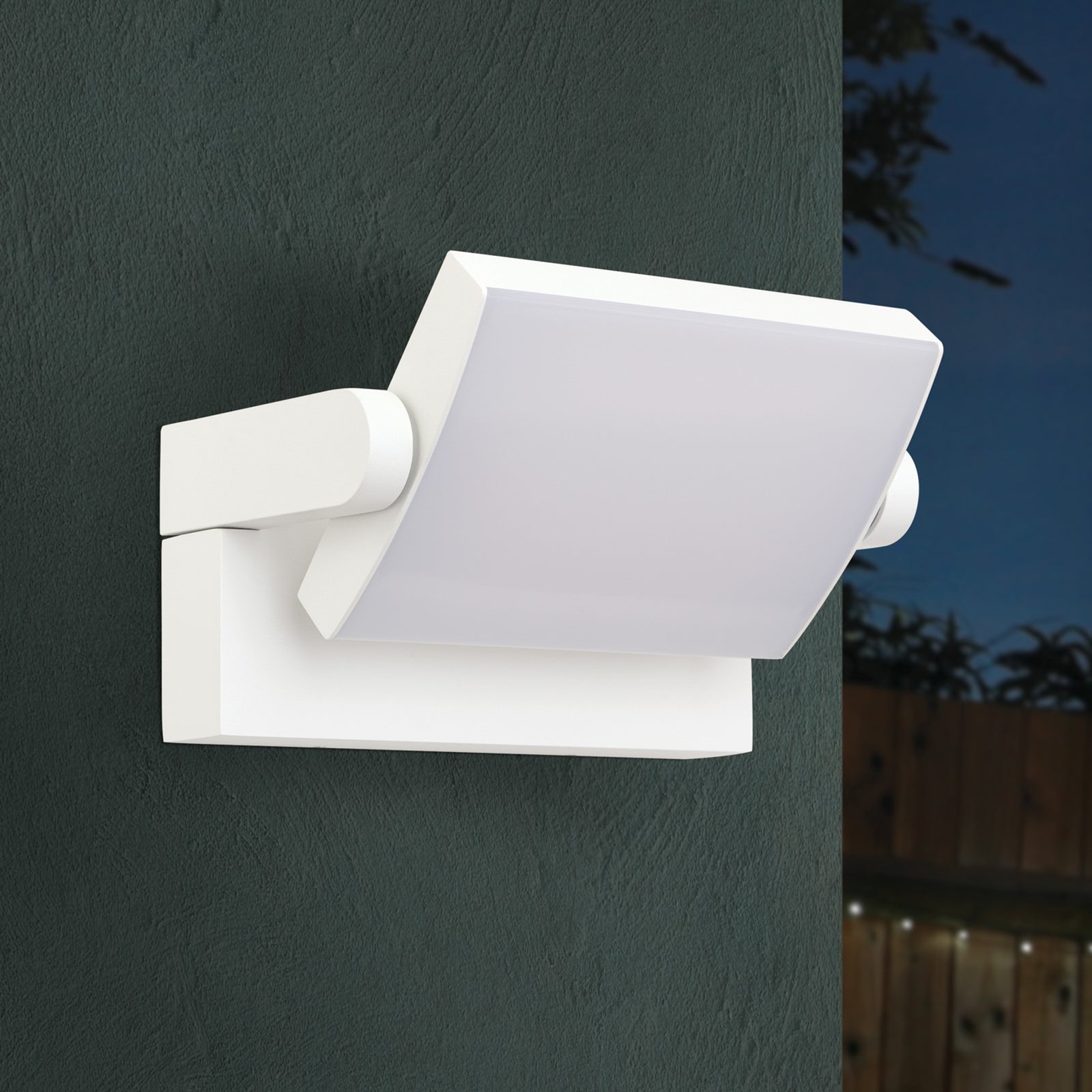 LED utevegglampe Ginger CCT svingbar hvit IP54 21W bakside