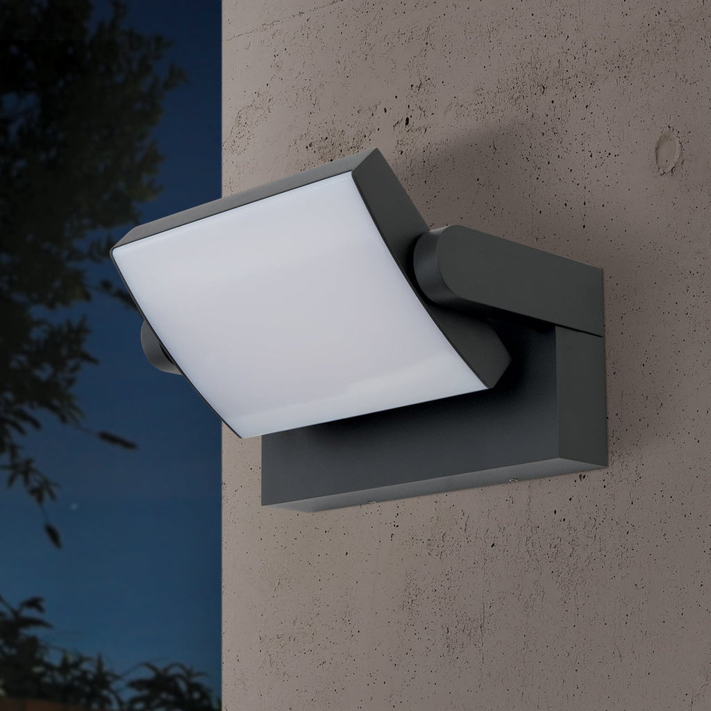 LED utevegglampe Ginger svingbar CCT antrasitt IP54 bakside
