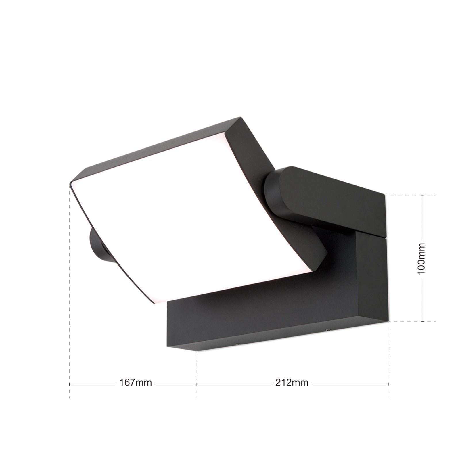 LED utevegglampe Ginger svingbar CCT antrasitt IP54 montert utendørs