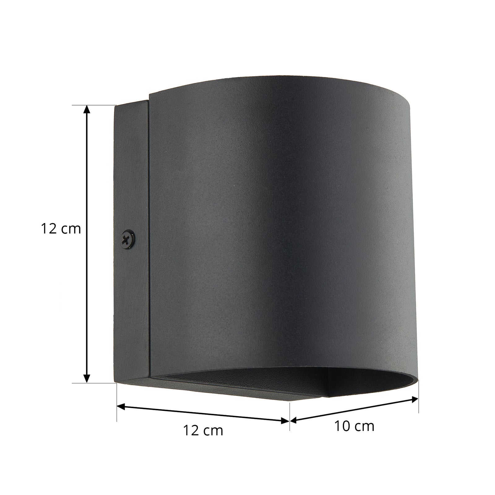LED utevegglampe Gladis opp/ned svart 12 cm IP44 detalj av aluminium
