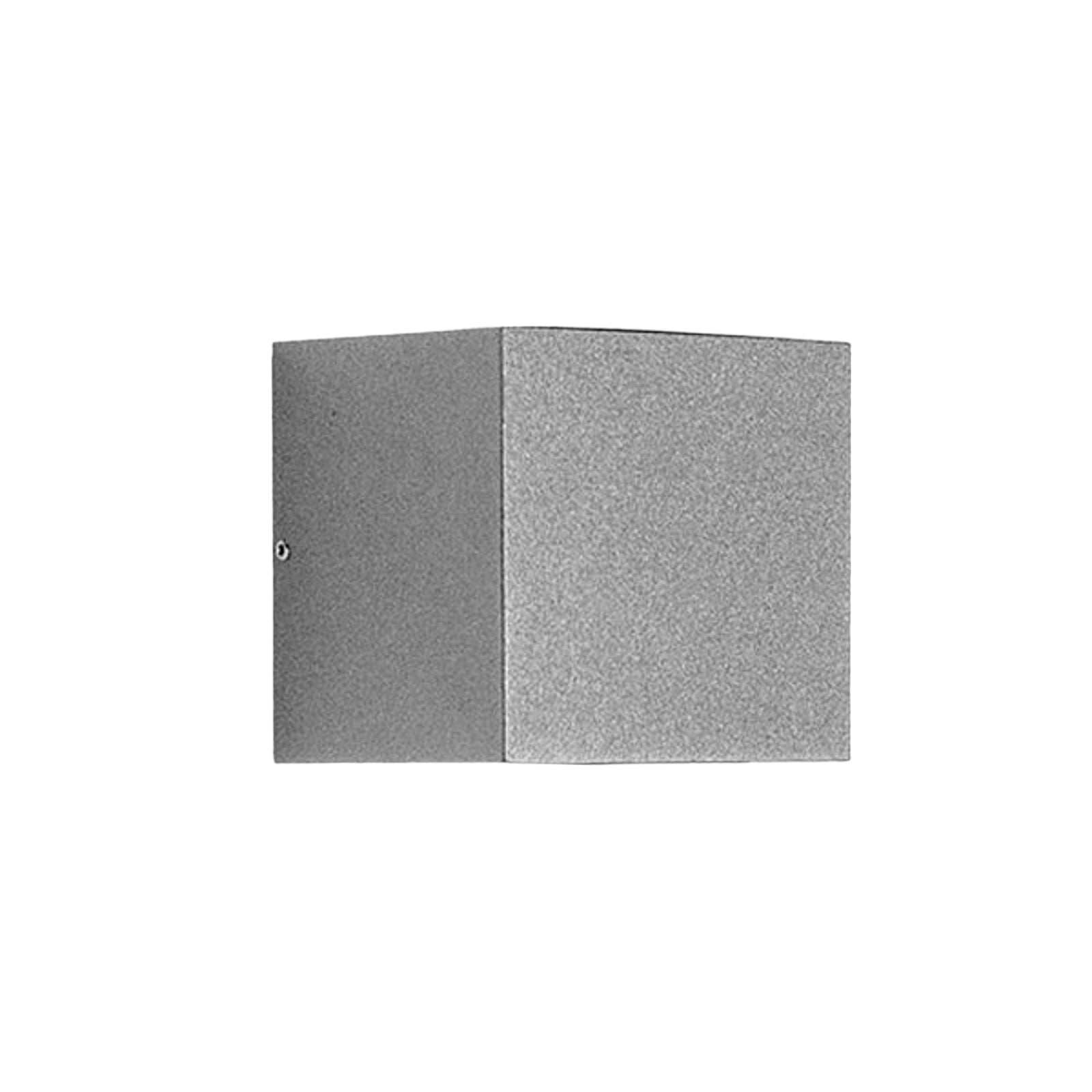 LED utevegglampe grå aluminium 10x10 cm detalj