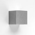 LED utevegglampe grå aluminium 10x10 cm front