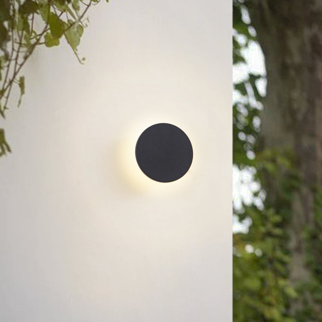LED utevegglampe Gravo dimbar svart bakside