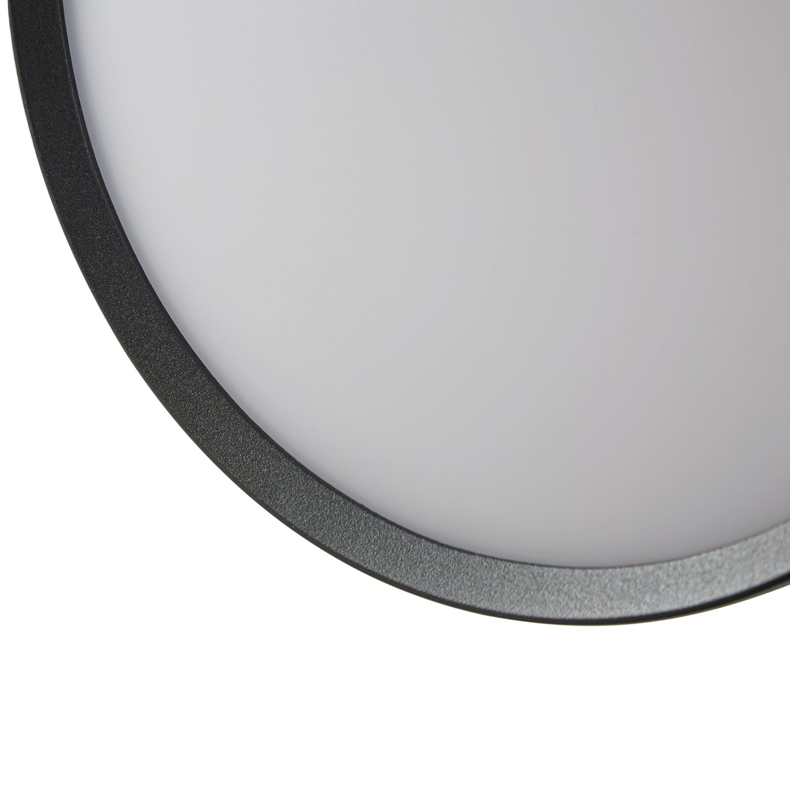 LED utevegglampe Gravo rund svart lys