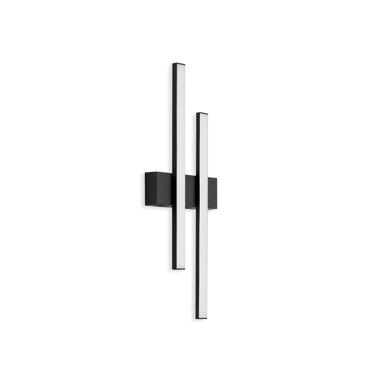 LED utevegglampe Graz 2-lys svart bakside