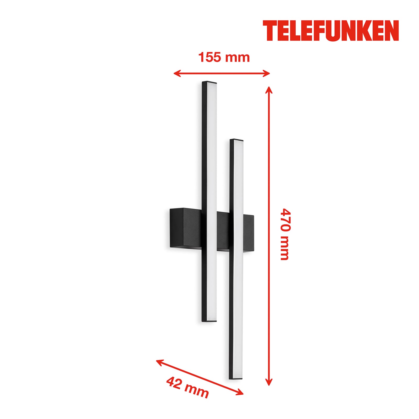 Detalj av LED utevegglampe Graz 2-lys svart