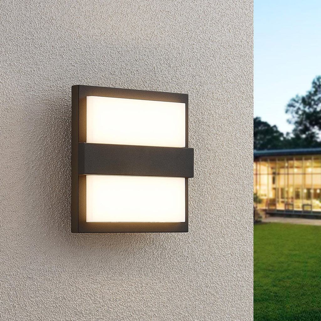 LED utevegglampe Gylfi antrasitt aluminium bakside