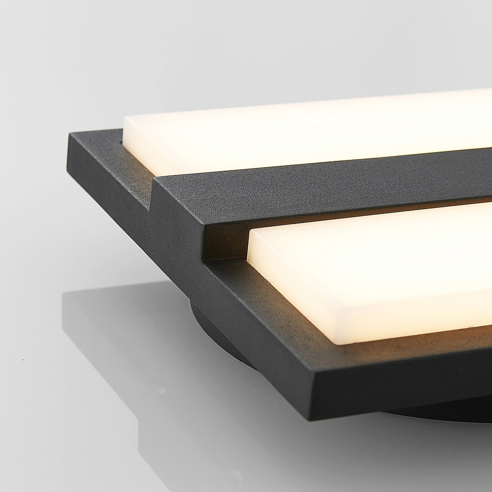 LED utevegglampe Gylfi antrasitt aluminium side