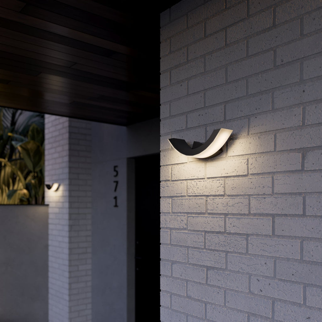 LED utevegglampe Half antrasitt 30 cm 8,5W IP54 bakside