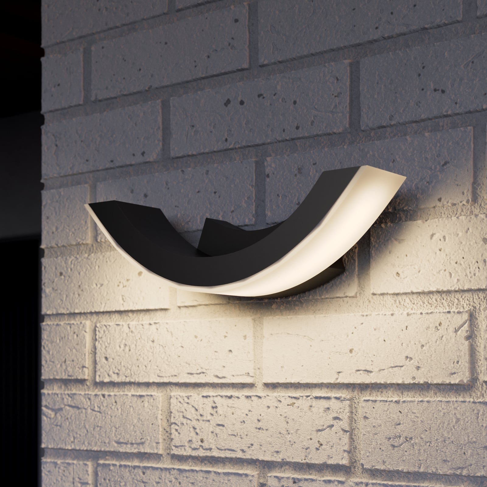 LED utevegglampe Half antrasitt 30 cm 8,5W IP54 forfra