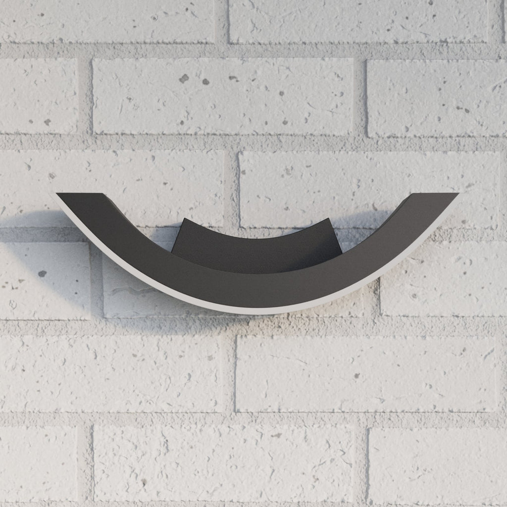 LED utevegglampe Half antrasitt 30 cm 8,5W IP54 montert på vegg