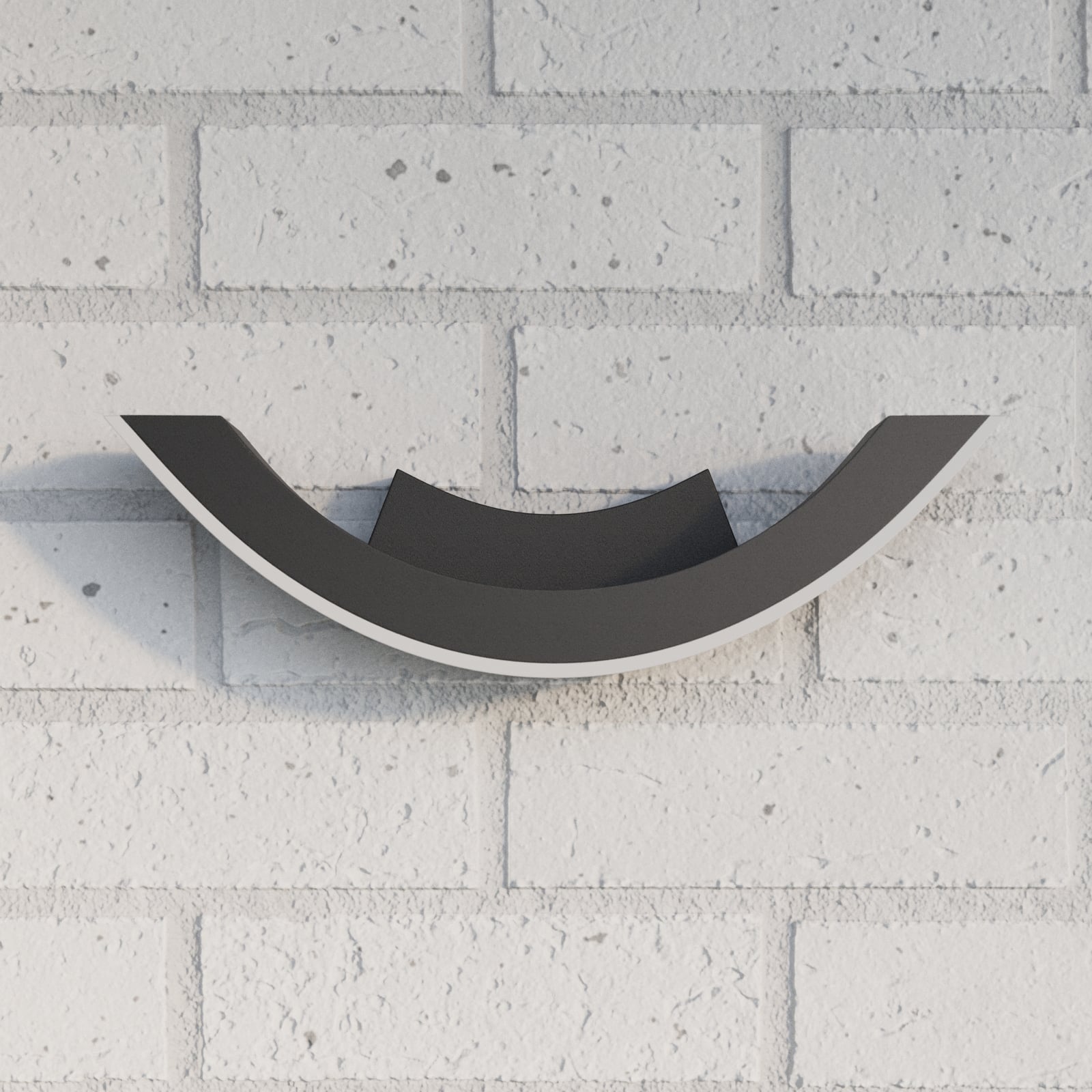 LED utevegglampe Half antrasitt 30 cm 8,5W IP54 montert på vegg