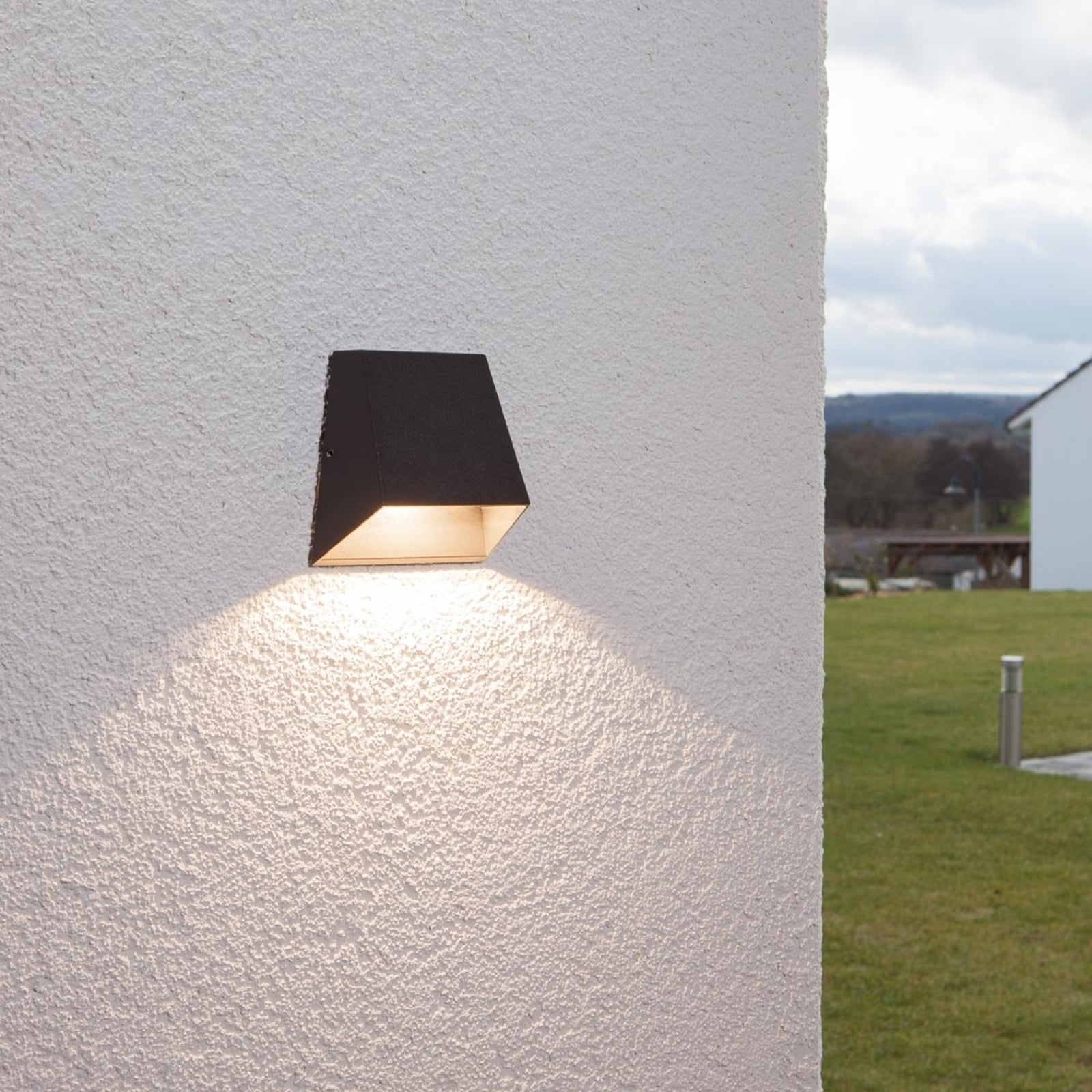 LED utevegglampe Hanno antrasitt aluminium IP54 bakside