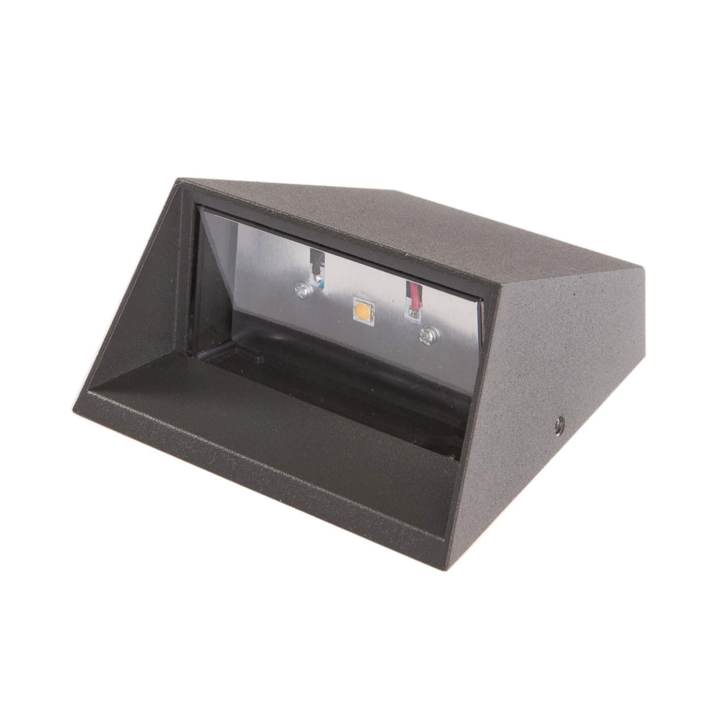 LED utevegglampe Hanno antrasitt aluminium IP54 detalj