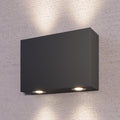 LED utevegglampe Henor firkantet grafitt front
