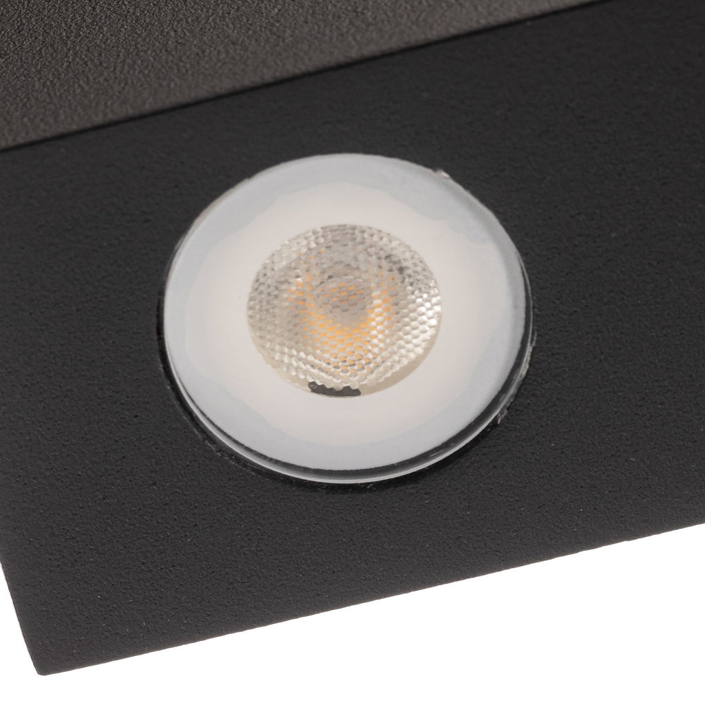 LED utevegglampe Henor firkantet grafitt sideprofil