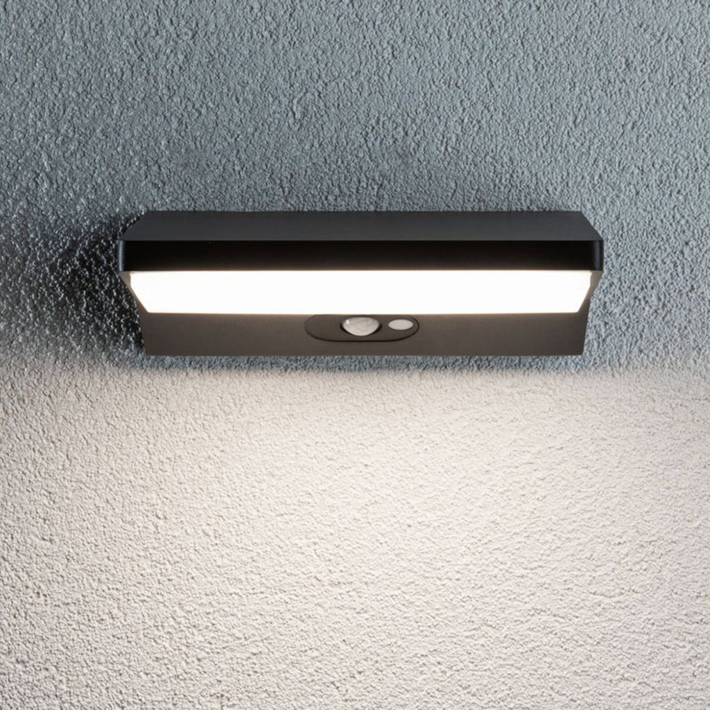 LED utevegglampe House med bevegelsessensor mørkegrå IP44 bakside