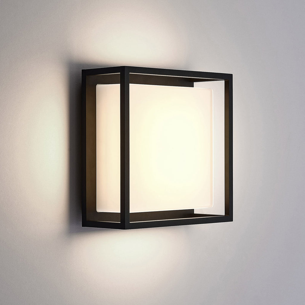 LED utevegglampe Ilirian antrasitt aluminium bakside