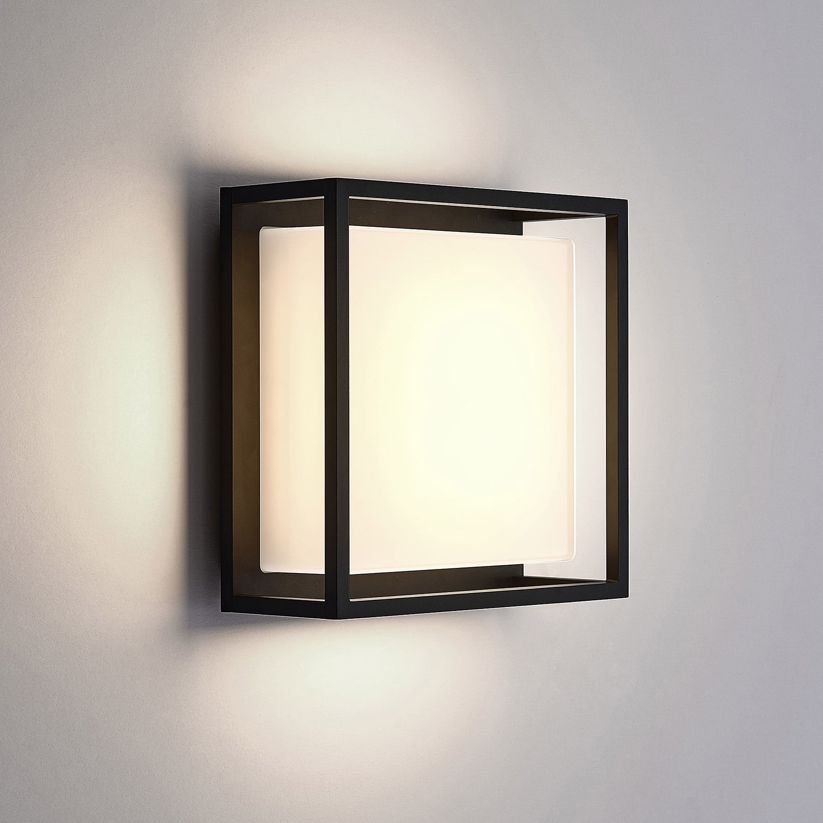 LED utevegglampe Ilirian antrasitt aluminium bakside