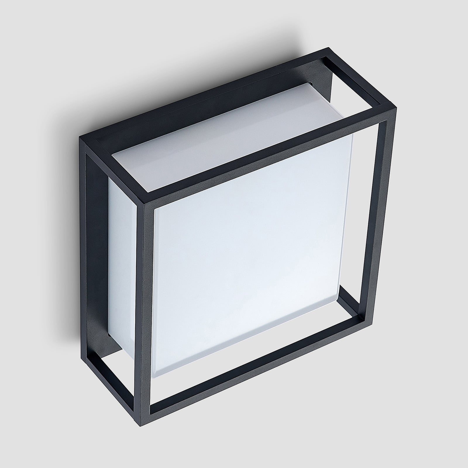 LED utevegglampe Ilirian antrasitt aluminium lys på